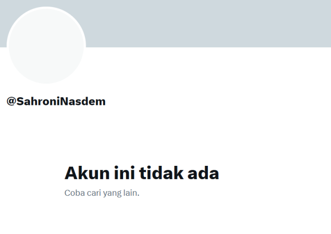 Akun mengatasnamakan Ahmad Sahroni.(X.com)
